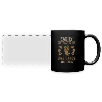 Danse en ligne Line Dance Line Dance - Mug panoramique uni - noir - Devant