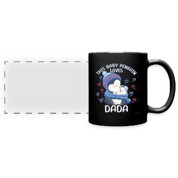 Dada Penguin This Baby Penguin Loves - Full Colour Panoramic Mug - black - Front