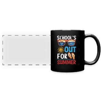 Retro Last Day Of School Schools Out For Summer - Full Colour Panoramic Mug - black - Front