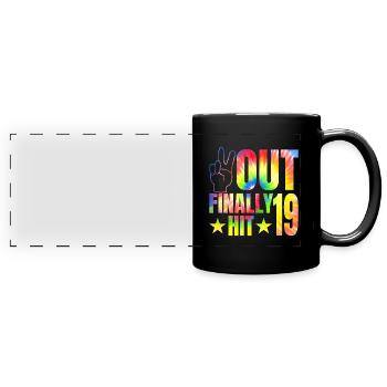 Finally hit 19-year-old celebrant 19. - Full Colour Panoramic Mug - black - Front