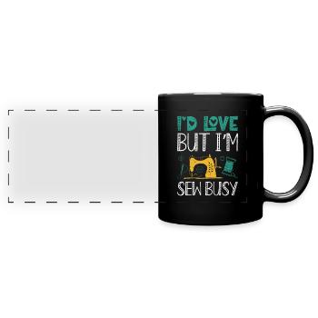 Quilt Stoff Nadelnaht - Panorama-Tasse farbig - Schwarz - Vorne