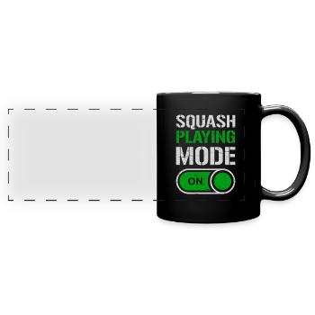 Squash-Spielmodus beim Spielen von Serve Racket Player - Panorama-Tasse farbig - Schwarz - Vorne