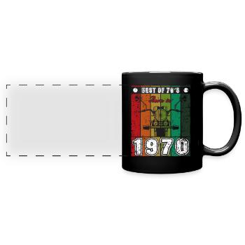 Best Of 70's Geboren 1970 Klassisches Motorrad - Panorama-Tasse farbig - Schwarz - Vorne