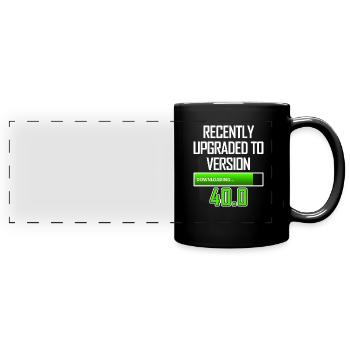 Travailleur informatique 40e anniversaire PC Gaming - Mug panoramique uni - noir - Devant