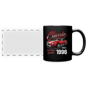 Je ne suis pas vieux Je suis une voiture classique vintage née en 1996 - Mug panoramique uni - noir - Devant