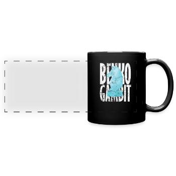 Benko Gambit Wolga Gambit Schach - Panorama-Tasse farbig - Schwarz - Vorne