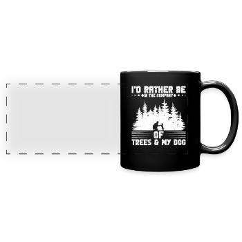 Waldliebhaber Wanderer Naturliebhaber Baumliebhabe - Panorama-Tasse farbig - Schwarz - Vorne