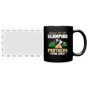 Glamper Urlaub Camping Essentials Zelt Glamping - Panorama-Tasse farbig - Schwarz - Vorne