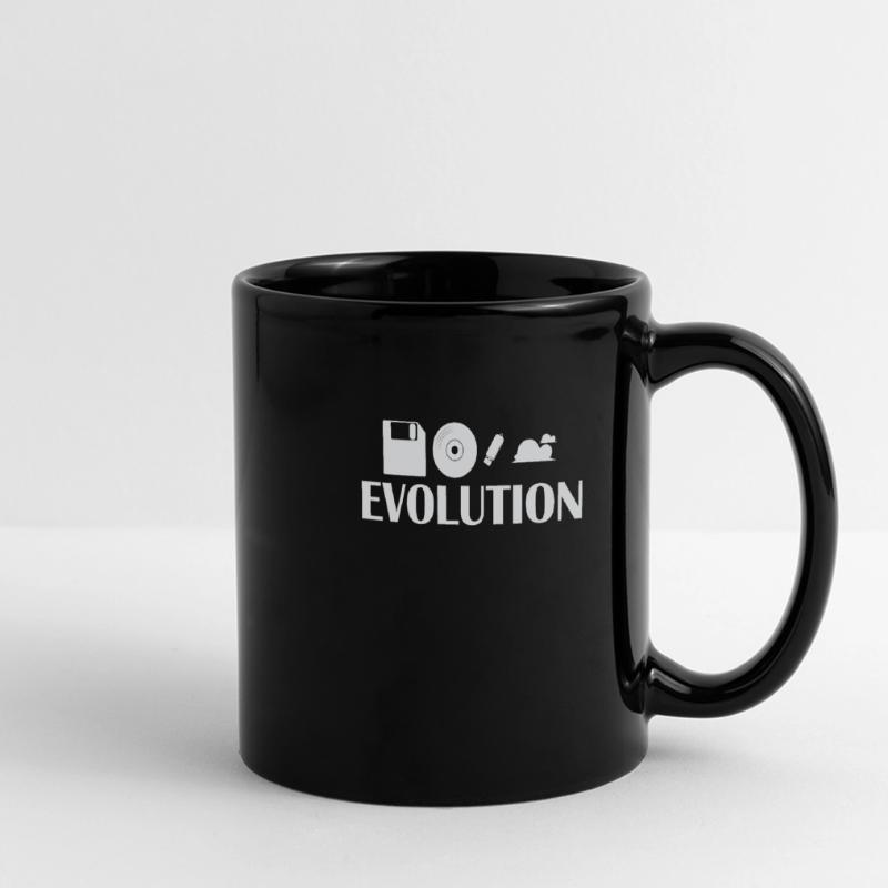 Evolution Floppy CD USB Stick Cloud Full Colour Panoramic Mug