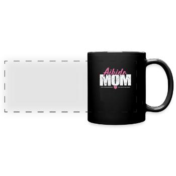 Aikido Mom Training Kampfsport - Panorama-Tasse farbig - Schwarz - Vorne