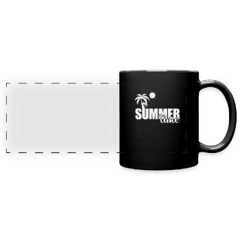 Summer Time baden Strand Sonne - Panorama-Tasse farbig - Schwarz - Vorne