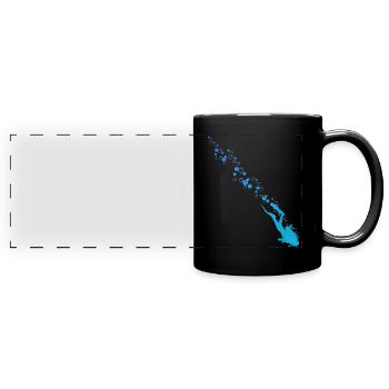 23F 0310 bk - Full Colour Panoramic Mug - black - Front