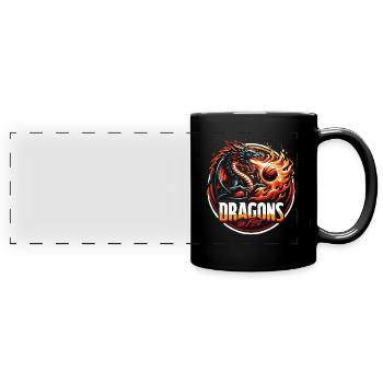 Basket-ball Dragons on Fire - Mug panoramique uni - noir - Devant