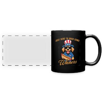 Schnapp Dir Ein Paar Wieners Retro Vintage Design - Panorama-Tasse farbig - Schwarz - Vorne