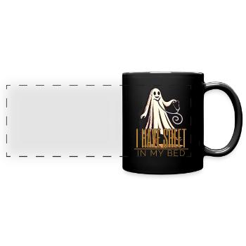 Funny Ghost Saying Halloween Costume - Full Colour Panoramic Mug - black - Front