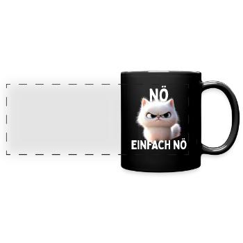 nope just nope cat no lazy naysayer cats - Full Colour Panoramic Mug - black - Front