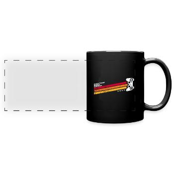 23F 0234 bk - Full Colour Panoramic Mug - black - Front