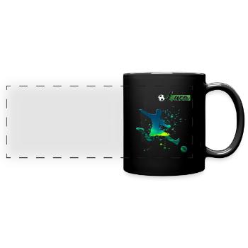 Sport - Panorama-Tasse farbig - Schwarz - Vorne