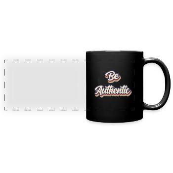 Be Authentic - Mug panoramique uni - noir - Devant