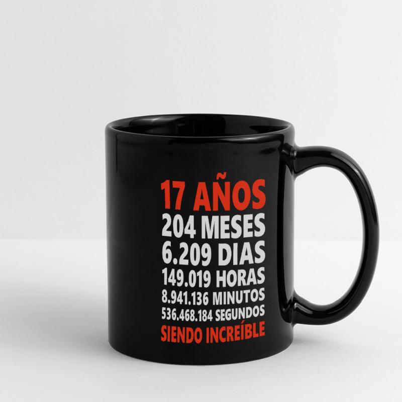 17. Geburtstag Spanien Spanisch Spruch Geschenk Panorama-Tasse farbig