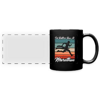 Jogging Running Jogger Cadeau - Mug panoramique uni - noir - Devant
