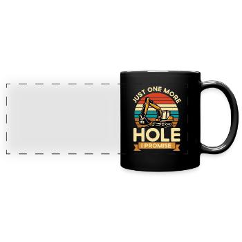 Bediener Bagger Schweres Gerät Geschenk - Panorama-Tasse farbig - Schwarz - Vorne