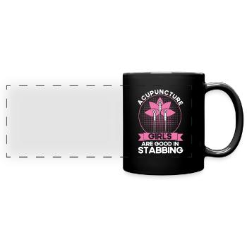 Chinese Medicine Acupuncture Acupuncturist - Full Colour Panoramic Mug - black - Front