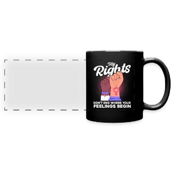 Feminismus Feministisch Gleichberechtigung der Ges - Panorama-Tasse farbig - Schwarz - Vorne