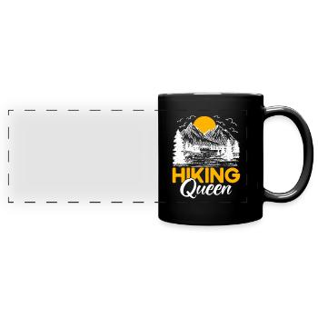 Wanderer Draußen Rucksacktourismus Geschenk - Panorama-Tasse farbig - Schwarz - Vorne