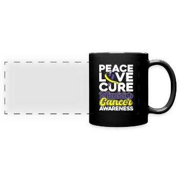 Sensibilisation au cancer de la vessie Vessie Boucle pourpre - Mug panoramique uni - noir - Devant