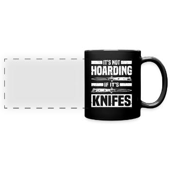 Collecte de couteaux - Mug panoramique uni - noir - Devant