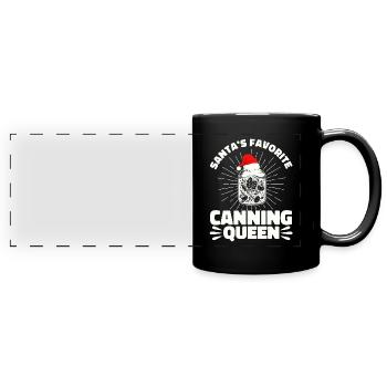 Le favori du Père Noël pour préserver la reine en conserve Geschen - Mug panoramique uni - noir - Devant