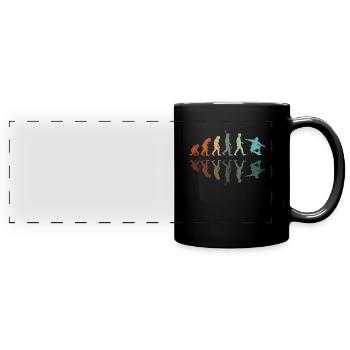 Skater-Evolution - Panorama-Tasse farbig - Schwarz - Vorne