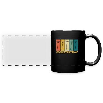 Rechenzentrum Gärtner Rechen Geschenk - Panorama-Tasse farbig - Schwarz - Vorne