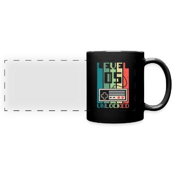 Level 5 Unlocked - Full Colour Panoramic Mug - black - Front