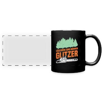 La sciure de bois, c’est le pailleté des hommes - Mug panoramique uni - noir - Devant