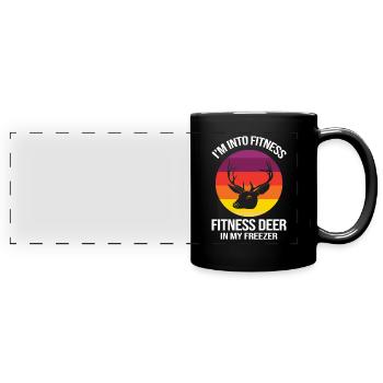 Hirschjagd Leidenschaft Geschenk Wildtier - Panorama-Tasse farbig - Schwarz - Vorne