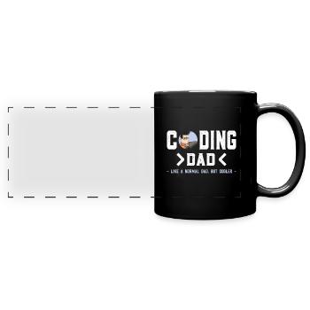 Funny Programmer Developer Code Humor Quote - Full Colour Panoramic Mug - black - Front