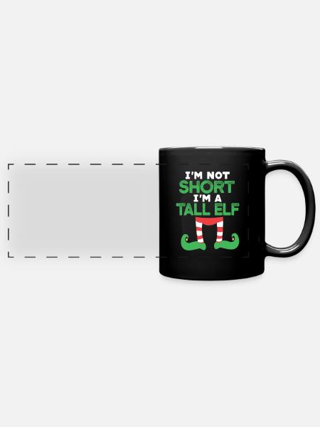 Großer Elf Elf Weihnachten - Panorama-Tasse farbig - Schwarz