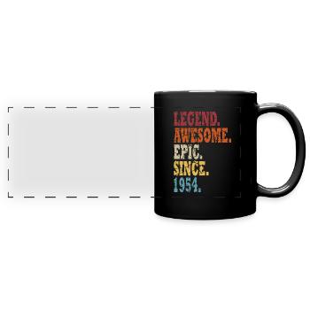 Légende 1954 Anniversaire légendaire depuis 1954 - Mug panoramique uni - noir - Devant