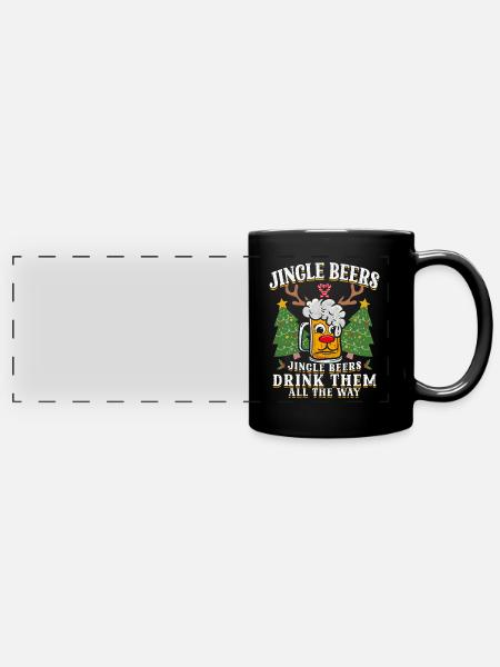 Santa Clause Bier - Panorama-Tasse farbig - Schwarz