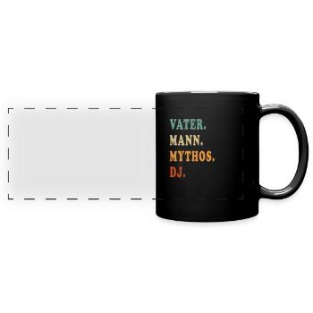 Husband Father DJ Legend Disc Jockey Gift Idea - Full Colour Panoramic Mug - black - Front