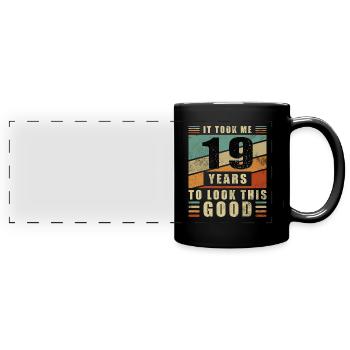 19 Year Old Gift Idea Humor Birthday - Full Colour Panoramic Mug - black - Front