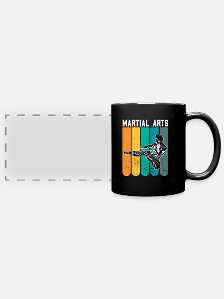 MMA Mixed Martial Arts - Panorama-Tasse farbig - Schwarz