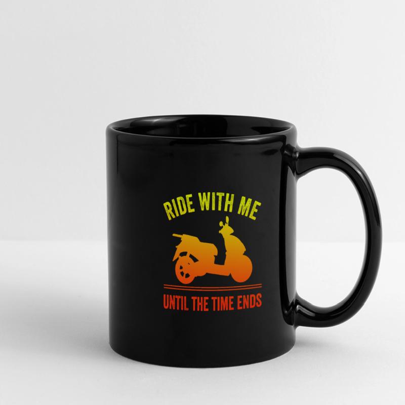 Motorroller Mofa Moped Roller Panorama-Tasse farbig