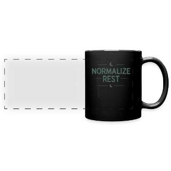 FAITES UNE PAUSE - TIME OUT RELAXATION DICTONS - Mug panoramique uni - noir - Devant