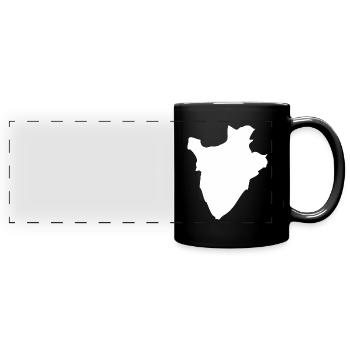 Burundi Landkarte Flagge - Panorama-Tasse farbig - Schwarz - Vorne