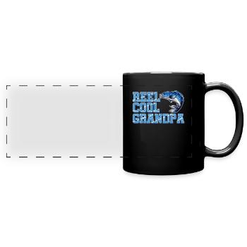 Reel Cool Grandpa - Full Colour Panoramic Mug - black - Front