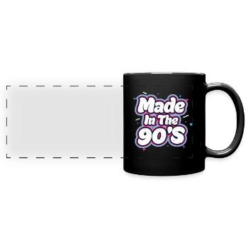 années quatre-vingt-dix - Mug panoramique uni - noir - Devant