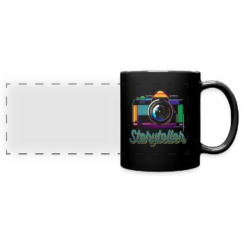 Photographer Storyteller Content Creator - Full Colour Panoramic Mug - black - Front